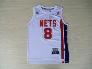 Brooklyn Nets 8 deron mesh ABA retro fans version of a white shirt