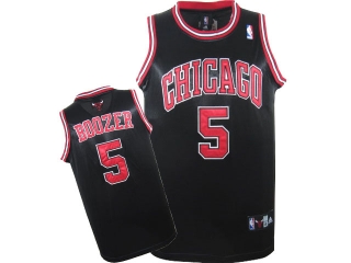 NBA Chicago Bulls Boozer #5 Jersey-black