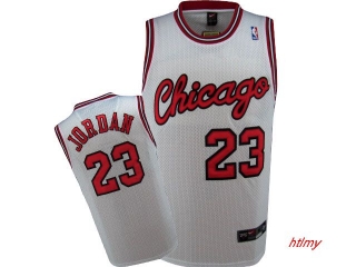 NBA Chicago Bulls Jordan #23 game mesh Jersey-white