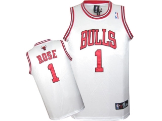NBA Chicago Bulls Rose #1 Jersey-white
