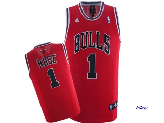 NBA Chicago Bulls Rose #1 mesh Jersey-Red